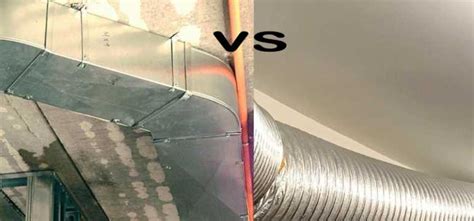 flex duct vs sheet metal|flexible ductwork vs metal.